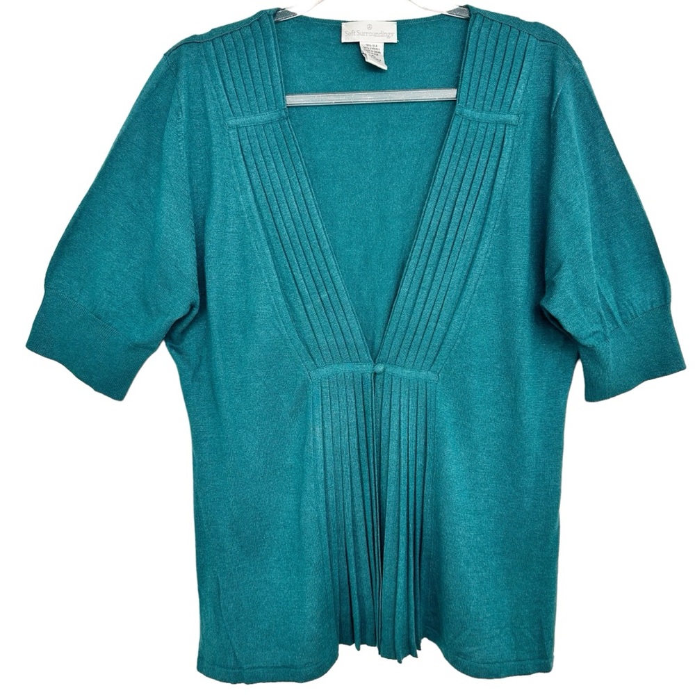 Soft Surroundings Silk Knit Sweater Cardigan Jacket